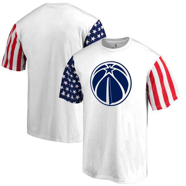 Men's Washington Wizards Fanatics Branded Stars & Stripes T-Shirt White FengYun,We sell and wholesale Men's Washington Wizards Fanatics Branded Stars & Stripes T-Shirt White FengYun on line form chian!